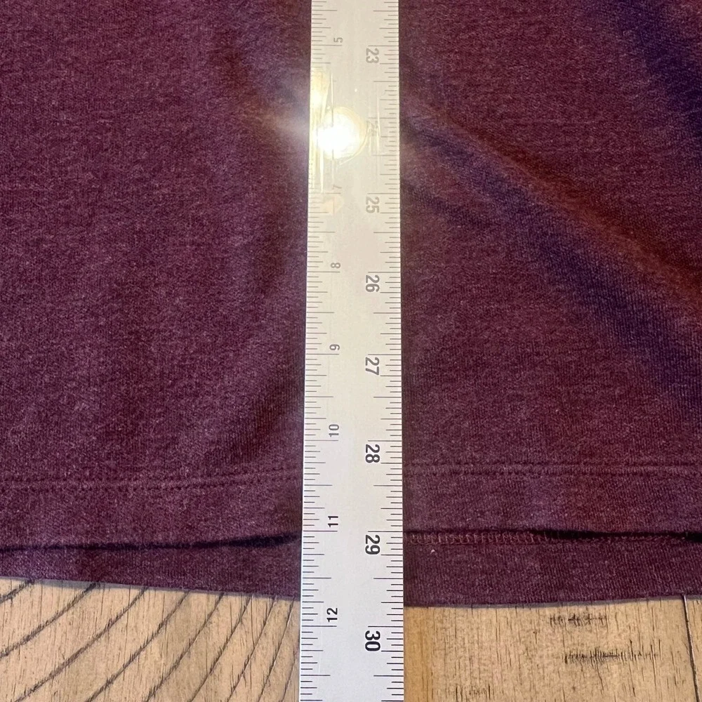 Mizzen+Main Mens 2XL Burgundy 1/4 Zip Long Sleeve Pullover Shirt